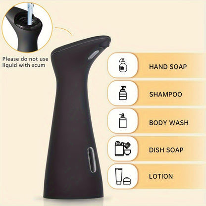 1pc HOTU Automatic Soap Dispenser, Touchless Infrared Sensor, Hands-Free Freestanding Operation, Phthalate-Free Plastic, Battery Operated (4xAAA Not Included), for Kitchen Bathroom Hotel