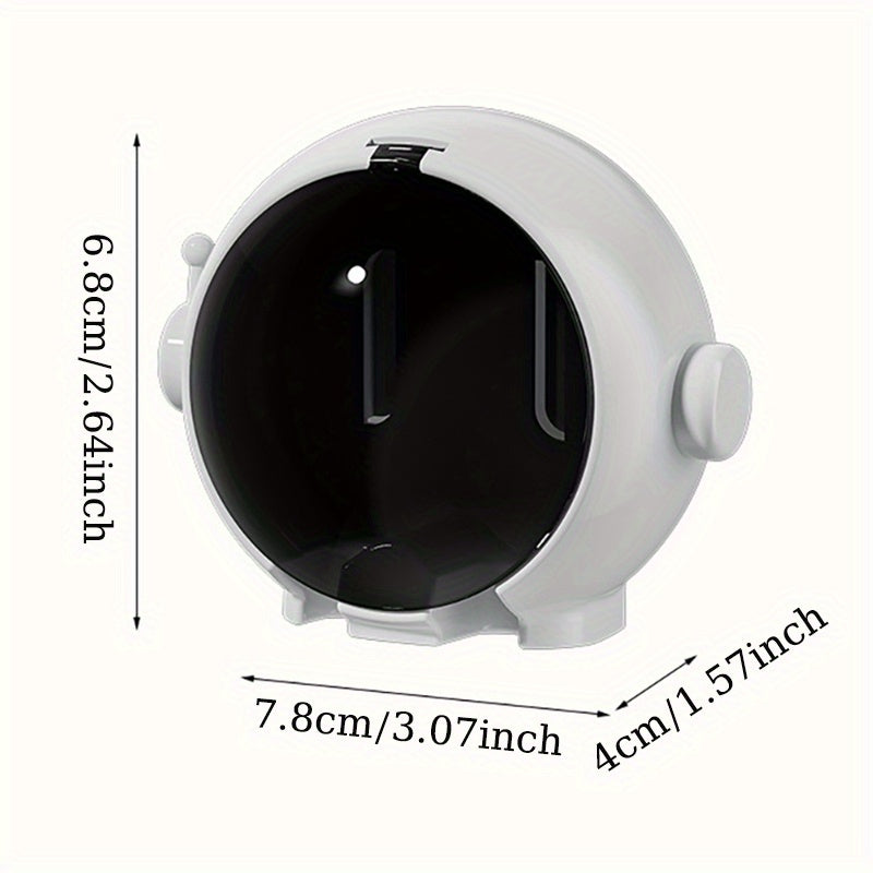 Wall-Mounted Toothbrush Holder with Dust Cover - No Drill, Upside Down Design for Electric & Manual Brushes, Space-Saving Bathroom Organizer