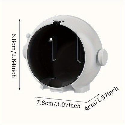 Wall-Mounted Toothbrush Holder with Dust Cover - No Drill, Upside Down Design for Electric & Manual Brushes, Space-Saving Bathroom Organizer