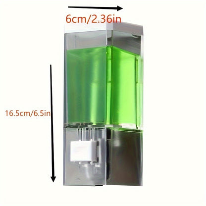 Stylish Wall-Mounted Soap Dispenser - Rust-Resistant Design, Space-Saving with Easy-Pump Head. Suitable for Hand, Shampoo, and Shower Gel - Perfect Modern Bathroom Accessory