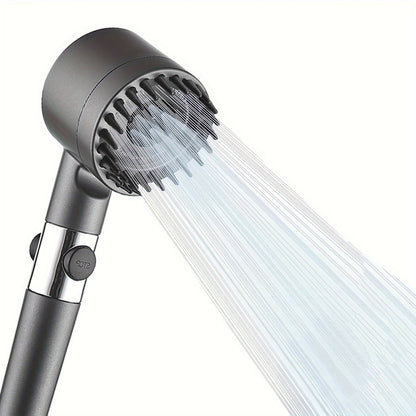 3-in-1 Handheld Shower Head with Scalp Massager, 4-in-1 Detachable Shower Head, High Pressure Water Filter, Plastic, Round Shape, for Skin & Hair Care, Softens Hard Water, Kitchen & Bathroom Accessory