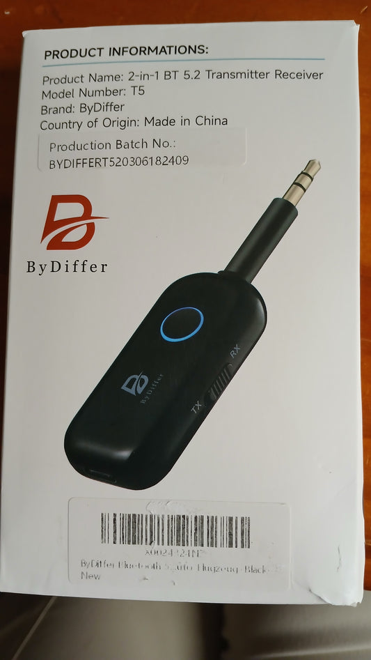 BY DIFFER  RECEPTEUR ÉMETTEUR AUDIO BLUETOOTH