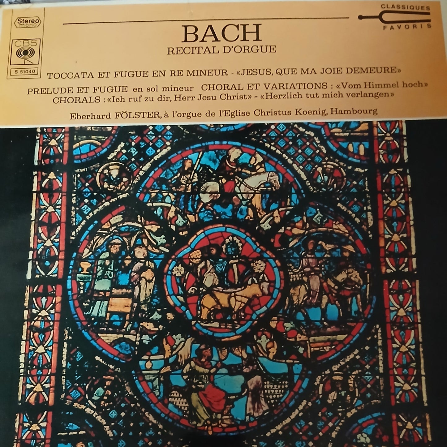 VINYLE - BACH RECITAL D'ORGUE -S 51040