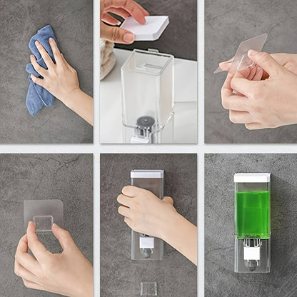 Stylish Wall-Mounted Soap Dispenser - Rust-Resistant Design, Space-Saving with Easy-Pump Head. Suitable for Hand, Shampoo, and Shower Gel - Perfect Modern Bathroom Accessory