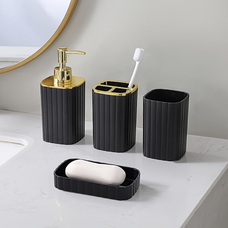 Ensemble de 6 accessoires de salle de bain noirs