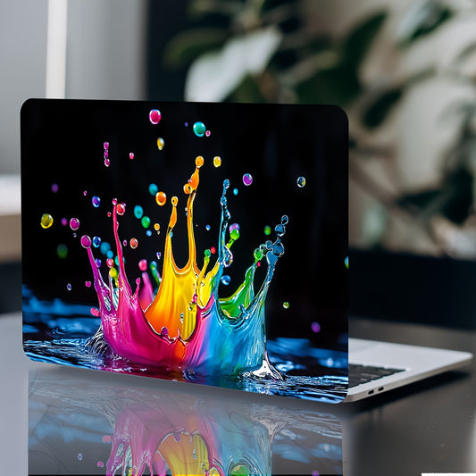 2pcs Vibrant Splash Art Laptop Decal Covers