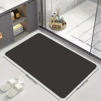 1pc Super Absorbent Non-Slip Bathroom Mat - Quick-Dry Polyester Floor Rug For Bathroom, Living Room, Laundry, And Entryway - Washable Home Decor Rectangle Bath Mat