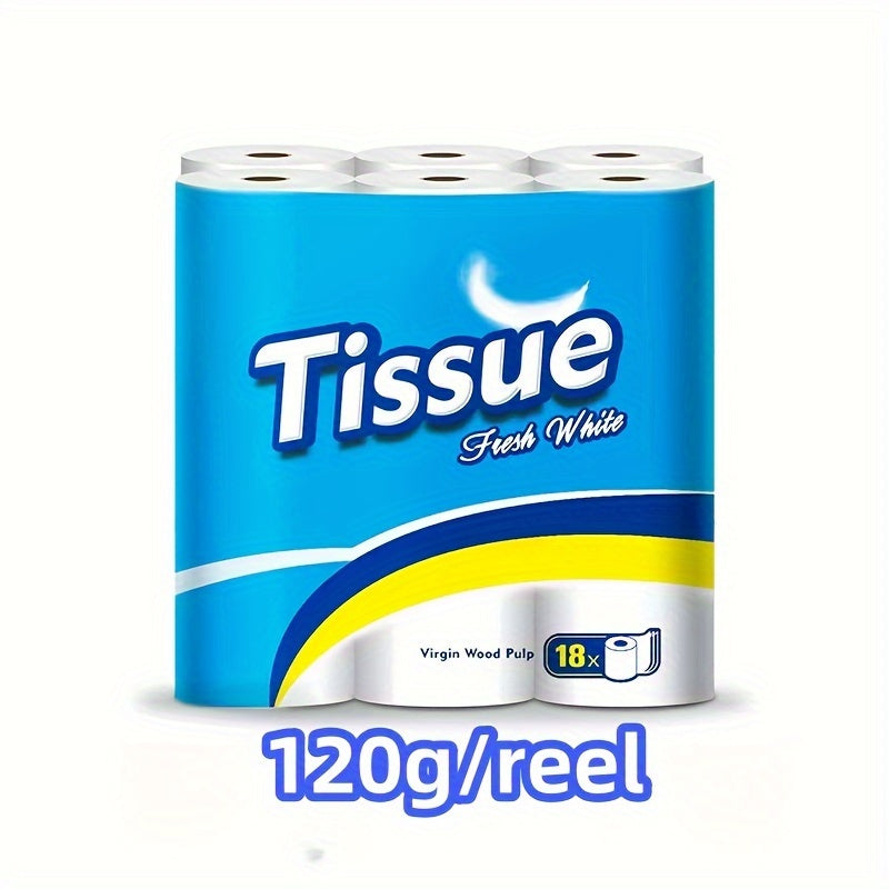 18-Roll Fast Dissolving Toilet Paper - Quick Dispersion, Septic Safe, Tear-Resistant 3-Ply Bathroom Toilet Paper, Formaldehyde-Free & Wood Pulp, Compatible with Septic Systems & septic tanks - Ideal for Home, Office, or Trave