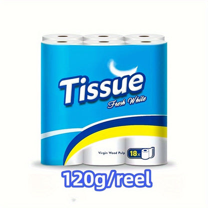 18-Roll Fast Dissolving Toilet Paper - Quick Dispersion, Septic Safe, Tear-Resistant 3-Ply Bathroom Toilet Paper, Formaldehyde-Free & Wood Pulp, Compatible with Septic Systems & septic tanks - Ideal for Home, Office, or Trave