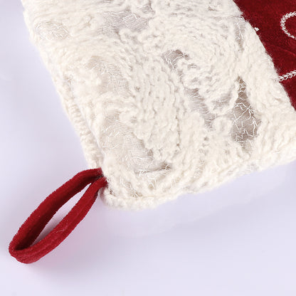 Chaussettes de Noël avec broderie de flocons de neige scintillants