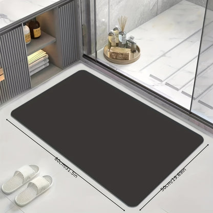 1pc Super Absorbent Non-Slip Bathroom Mat - Quick-Dry Polyester Floor Rug For Bathroom, Living Room, Laundry, And Entryway - Washable Home Decor Rectangle Bath Mat