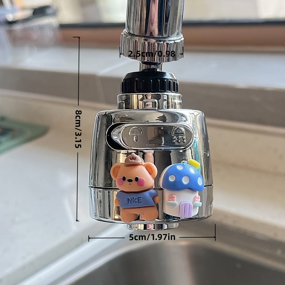 Anti-Splash Faucet Splash Guard with Rotating Spout - Splash-Proof Kitchen Faucet Extender, Sink Connector, Easy Installation for Bathroom or Kitchen Sink, Modern Faucet Attachment Compatible with Standard Pipes, Kitchen Sink