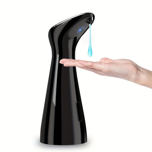 Sleek Black Automatic Soap Dispenser - Touchless, Wall-Mounted/Countertop Pump for Hand, Lotion, Shampoo - Ideal for Bathroom, Kitchen, Office - Battery Operated, Fragrance-Free, Soap Dispenser Bathroom
