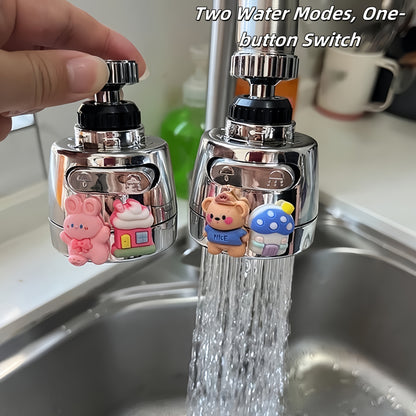 Anti-Splash Faucet Splash Guard with Rotating Spout - Splash-Proof Kitchen Faucet Extender, Sink Connector, Easy Installation for Bathroom or Kitchen Sink, Modern Faucet Attachment Compatible with Standard Pipes, Kitchen Sink