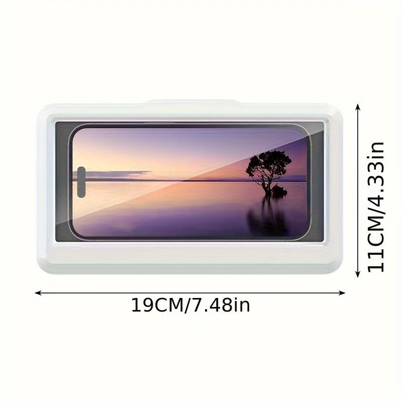 Support de téléphone de douche étanche en ABS avec écran tactile rotatif à 360°,