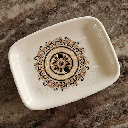 Elegant Ceramic Soap Dish with Drainage - Large, European-Style Bathroom Accessory for Home and Hotel Use