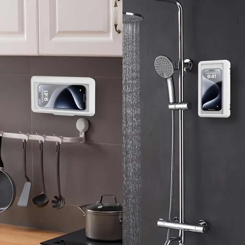 Support de téléphone de douche étanche en ABS avec écran tactile rotatif à 360°,