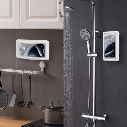 Support de téléphone de douche étanche en ABS avec écran tactile rotatif à 360°,