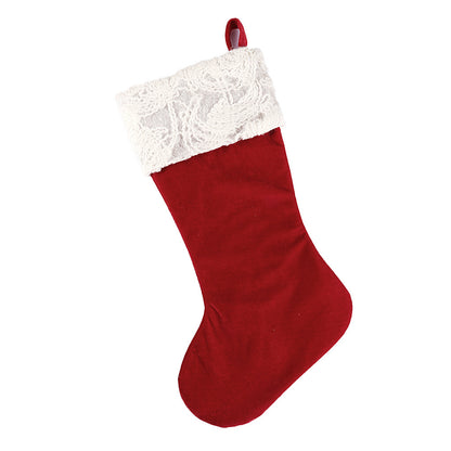Chaussettes de Noël avec broderie de flocons de neige scintillants