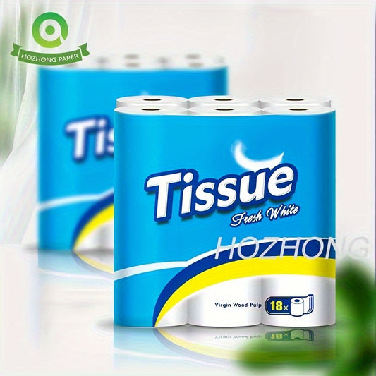 18-Roll Fast Dissolving Toilet Paper - Quick Dispersion, Septic Safe, Tear-Resistant 3-Ply Bathroom Toilet Paper, Formaldehyde-Free & Wood Pulp, Compatible with Septic Systems & septic tanks - Ideal for Home, Office, or Trave