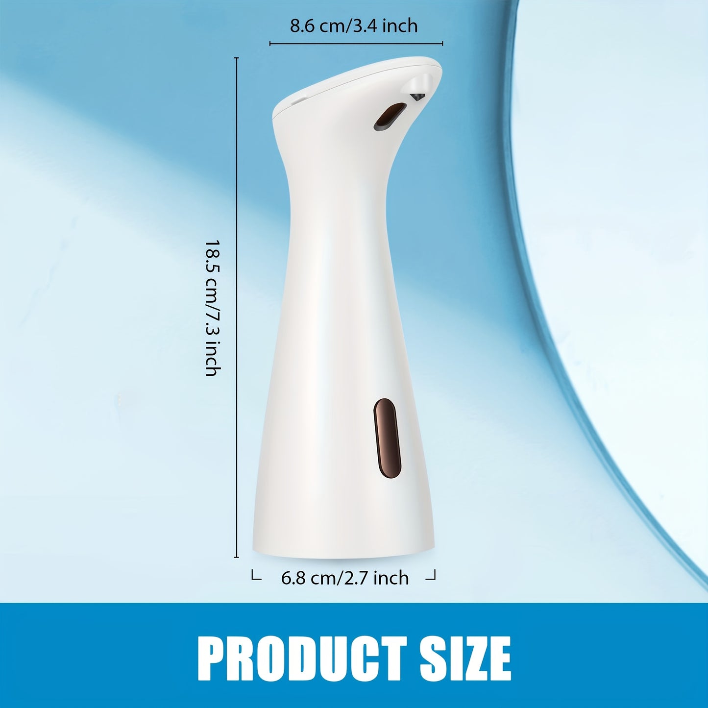 Sleek Black Automatic Soap Dispenser - Touchless, Wall-Mounted/Countertop Pump for Hand, Lotion, Shampoo - Ideal for Bathroom, Kitchen, Office - Battery Operated, Fragrance-Free, Soap Dispenser Bathroom