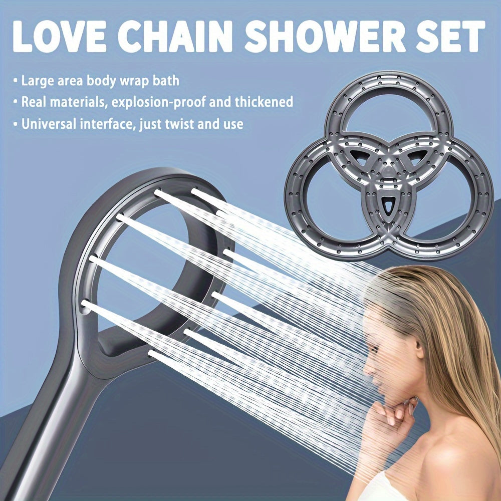 2pcs Upgraded High-Pressure Handheld Shower Set, ABS Material Including 9.25-inch Rainfall Head for a Better Bathing Experience, Bathroom Accessories