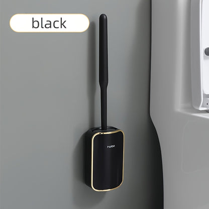 Luxury Wall-Mounted Toilet Brush Set with Long Handle - Silicone, No Dead Corner Cleaning for Bathroom Toilet Brush And Holder Set