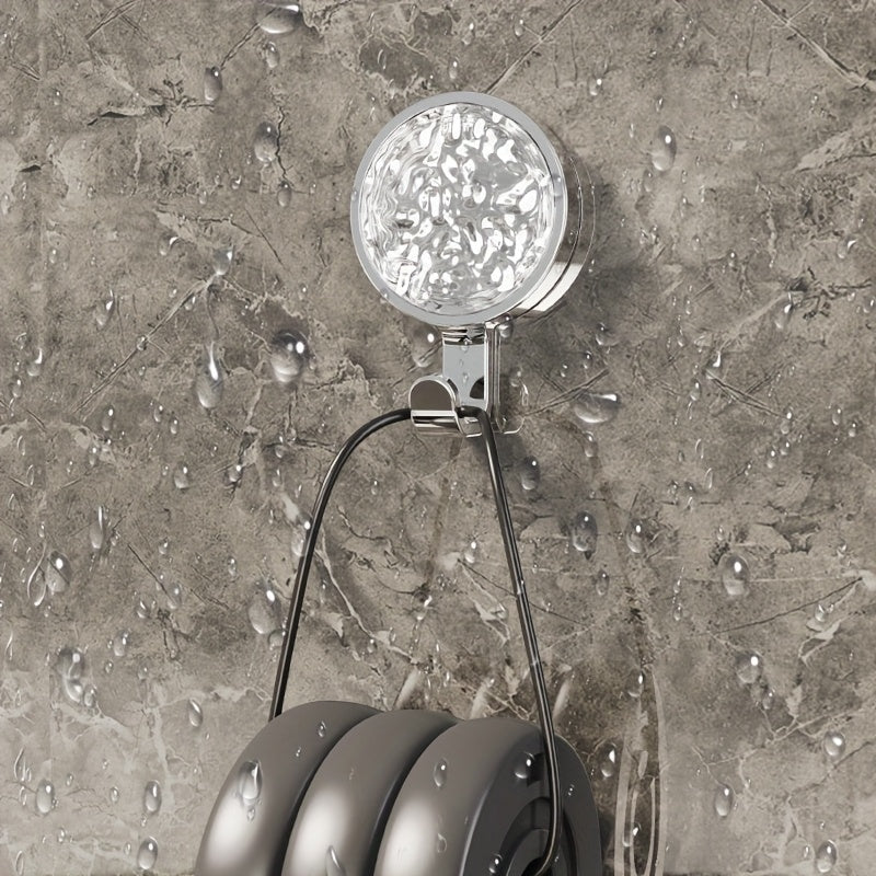 4pcs Modern Metal Wall Mount Hooks, Easy Install, Rotatable, Strong Adhesive, No Drilling Required, No Trace, for Bathroom Towel and Clothes Hanging