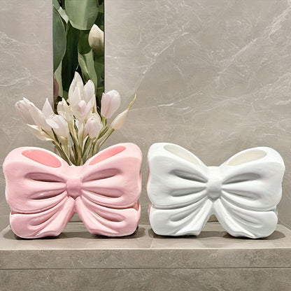 Home Design Cute Girl Heart Bow Toothbrush Holder Bathroom Washstand Toothpaste Ceramic Storage Rack, Shower Caddies