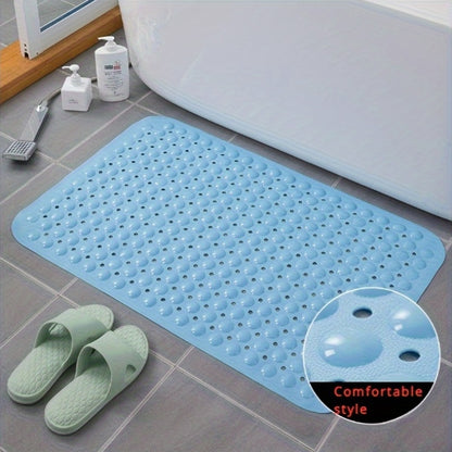 1pc Dolphin Massage Non-Slip PVC Shower Mat with Drainage Holes, Standard Size, Comfortable Suction Cup Floor Mat for Bathroom, Toilet, Hotel - Safety and Comfort Bath Accessory