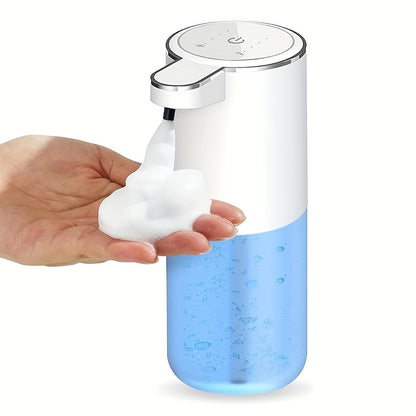 1pc USB Rechargeable Automatic Foam Soap Dispenser, 380ml Wall Mount Hand Machine, Phthalate-Free Plastic, Touchless Operation, 500mAh Lithium Battery, for Kitchen and Bathroom
