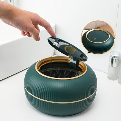 3L Sleek & Stylish Trash Can with Lid - Odor-Blocking, Perfect for Kitchen, Living Room, Bathroom, Office Desk, and Car Accessories