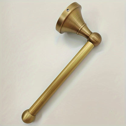 Copper Antique Style Wall-Mounted Toilet Paper Holder, 1pc – Elegant Brushed Finish, Easy Hole Installation Bathroom Hardware Accessory