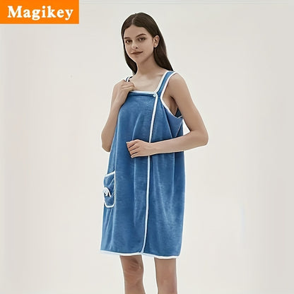 Large Soft Coral Fleece Bath Towel with Pocket - Absorbent & Quick-Dry, Lightweight & Durable for Beach, Home, and Bathroom Use, Perfect Holiday Gift for Halloween, Thanksgiving, Christmas, Quickdry Towel | Playful Design Tow