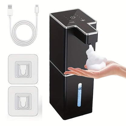 380ml Rechargeable Bathroom Liquid Dispenser Touchless Automatic Foaming Hand Soap Bottle Kitchen Detergent Dispenser