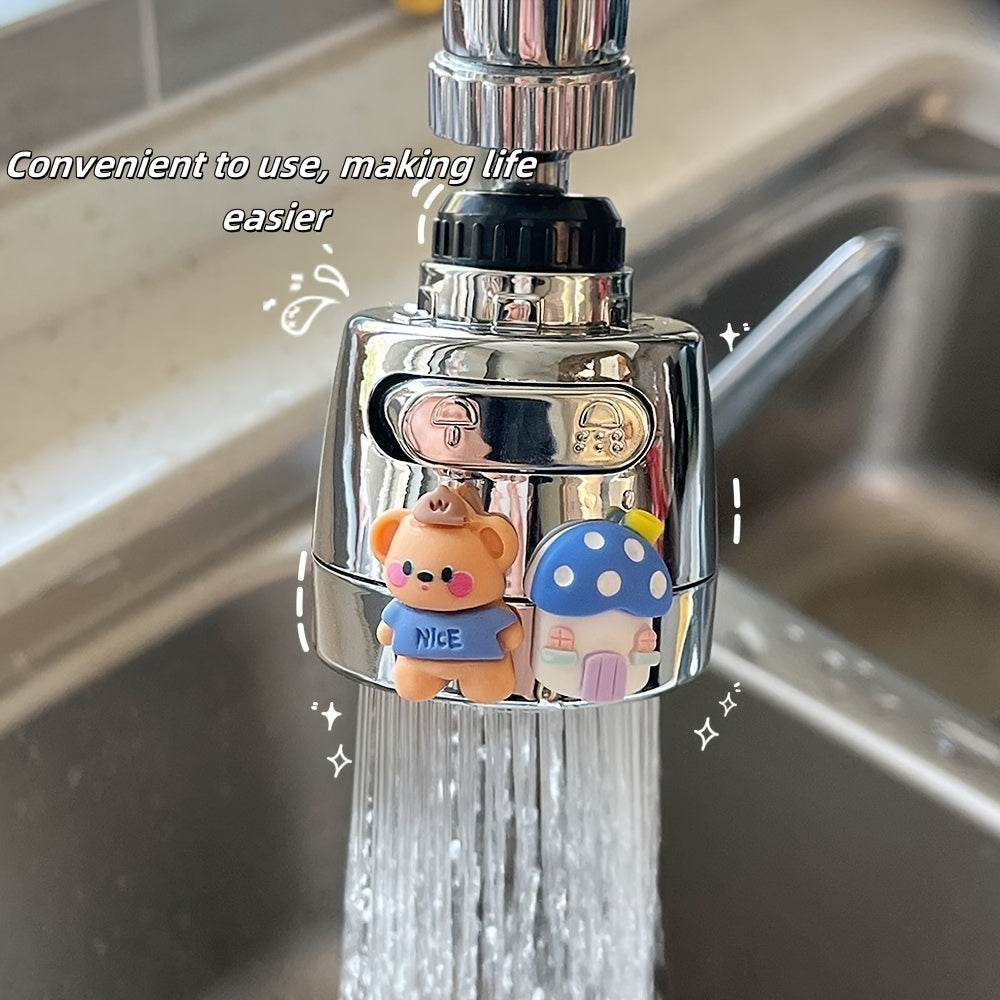 Anti-Splash Faucet Splash Guard with Rotating Spout - Splash-Proof Kitchen Faucet Extender, Sink Connector, Easy Installation for Bathroom or Kitchen Sink, Modern Faucet Attachment Compatible with Standard Pipes, Kitchen Sink