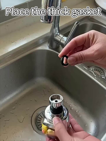 Anti-Splash Faucet Splash Guard with Rotating Spout - Splash-Proof Kitchen Faucet Extender, Sink Connector, Easy Installation for Bathroom or Kitchen Sink, Modern Faucet Attachment Compatible with Standard Pipes, Kitchen Sink