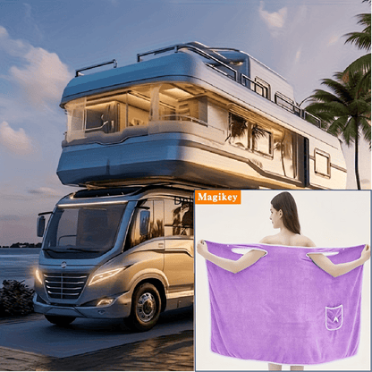 Large Soft Coral Fleece Bath Towel with Pocket - Absorbent & Quick-Dry, Lightweight & Durable for Beach, Home, and Bathroom Use, Perfect Holiday Gift for Halloween, Thanksgiving, Christmas, Quickdry Towel | Playful Design Tow