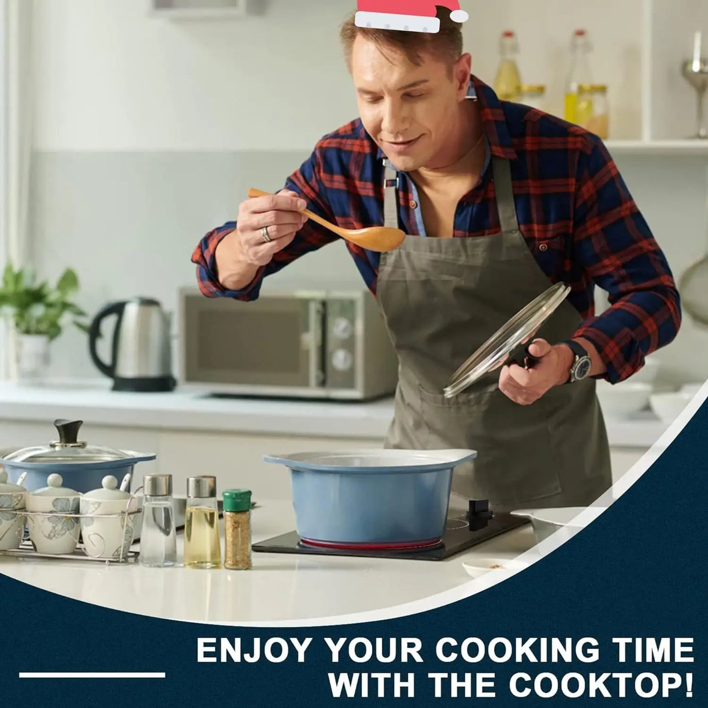 Plaque de Cuisson Vitrocéramique, Karinear 30 CM Plaque Vitrocéramique 2 Feux, Table de Cuisson Electrique sans Prise, Verre Mat, 3000W, Noir