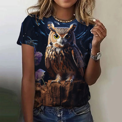 T-shirt manches courtes pour femmes, estival et à la mode, avec imprimé graphique 3D de théâtre