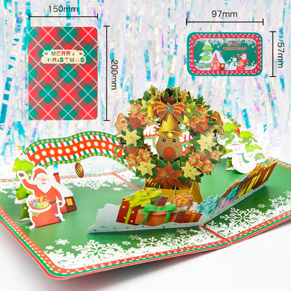 Carte de vministériels x de Noël 3D colorée faite à la main, cartes pop-up créatives, vacances, Thanksgiving, nouvel an, qualité supérieure, nouveau
