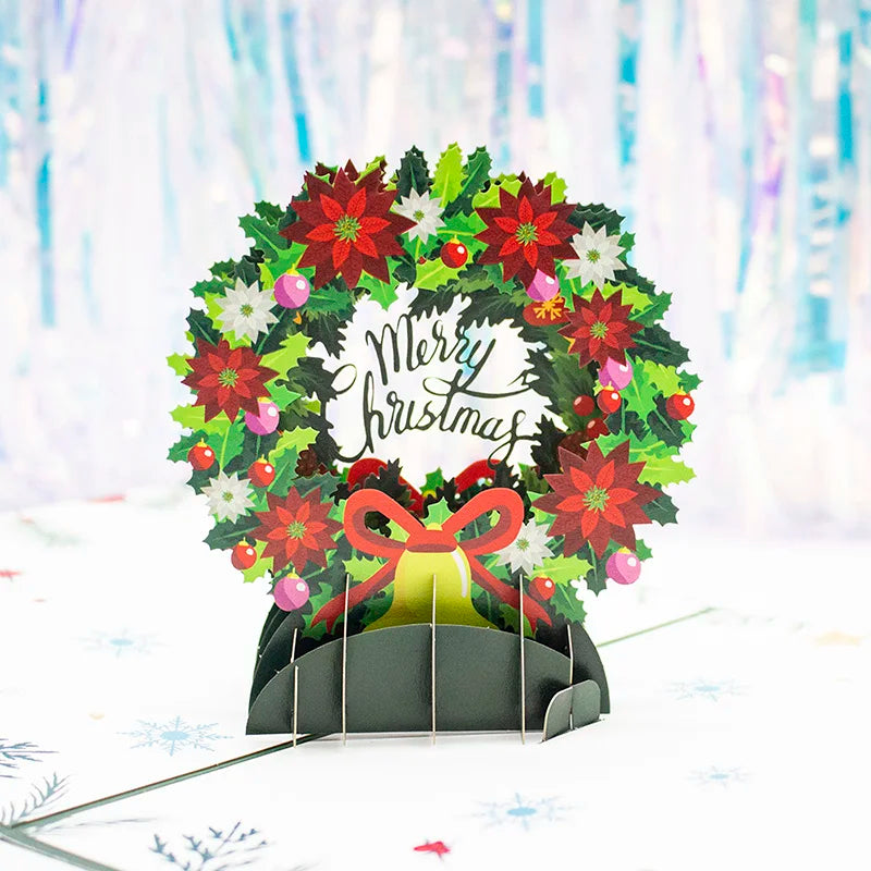 Carte de vministériels x de Noël 3D colorée faite à la main, cartes pop-up créatives, vacances, Thanksgiving, nouvel an, qualité supérieure, nouveau