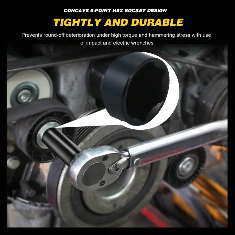 Jeu de douilles à percussion à 6 points, 1/2 pouces, 10 pièces, tailles métriques 8-24m, jeu de douilles à percussion en acier au carbone avec boîte de rangement rigide