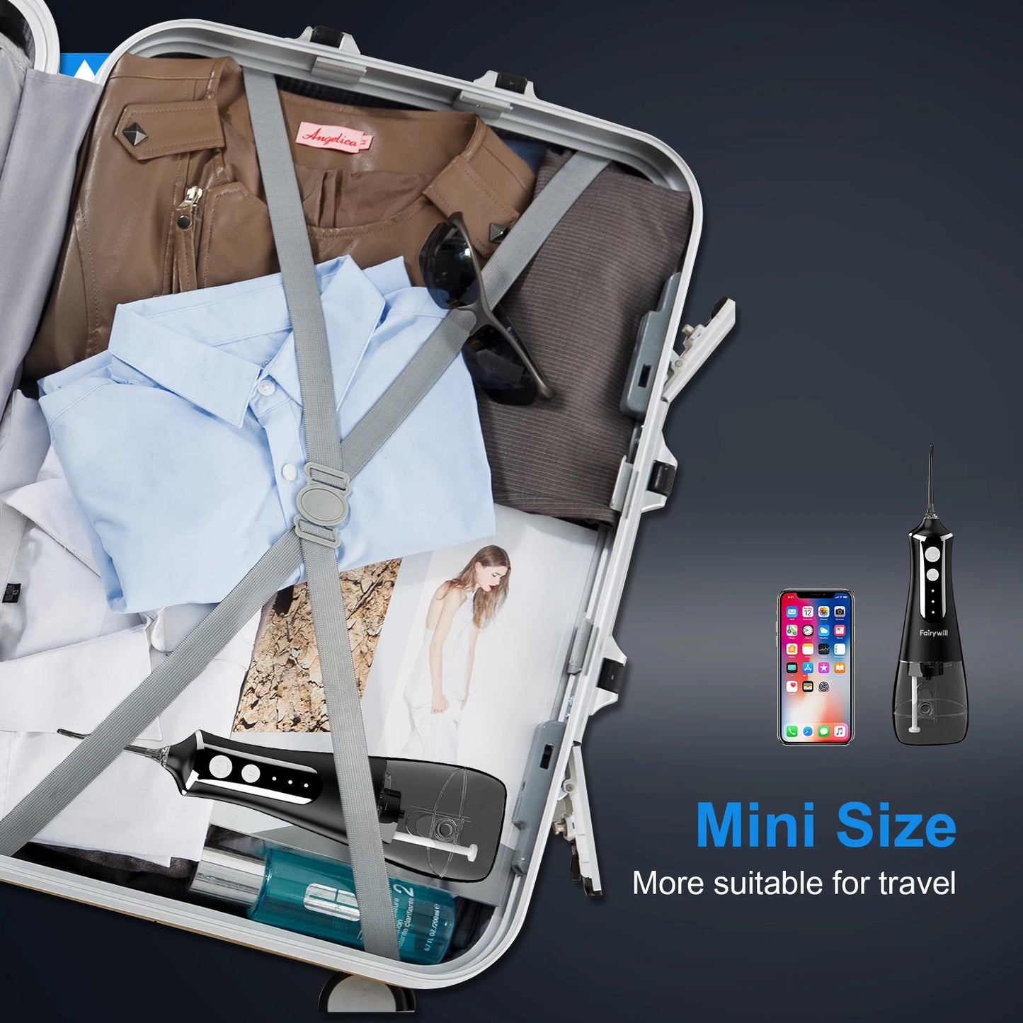 Fairywill-Irrigateur Oral Portable, Hydropulseur Dentaire