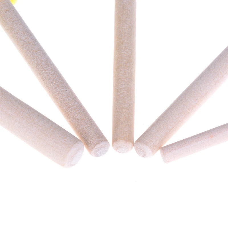 5 pièces manche en bois éponge pinceau enfants enfants fleur Graffiti Art dessin peinture jouets outil école papeterie fournitures