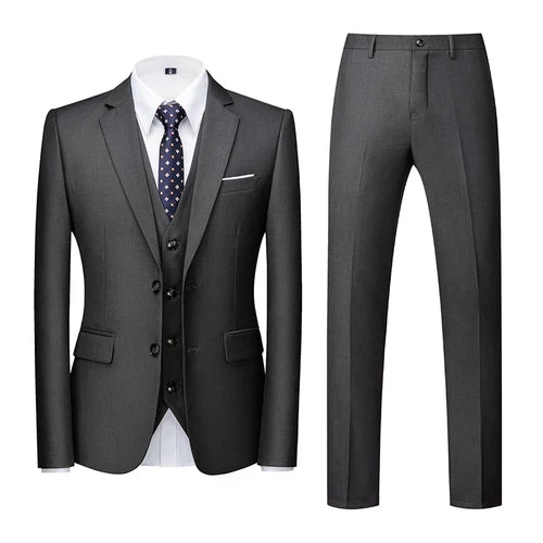 Costume vert clair pour Homme, 3 pièces (veste + pantalon + gilet), noir, gris, rouge, Terno Masculino, mode Slim, taille asiatique M-6XL