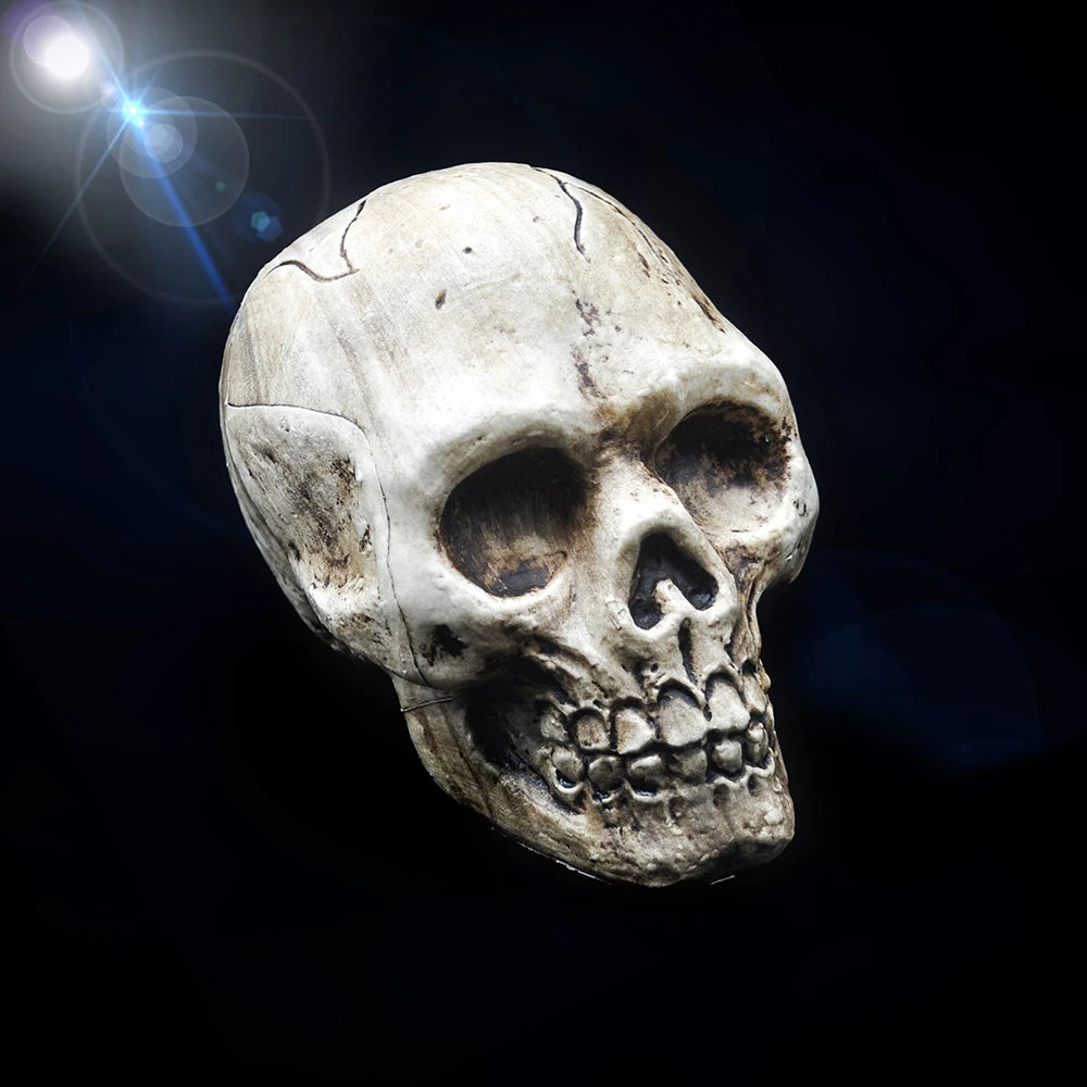 Décoration de crâne d'halloween en plastique de haute qualité, modèle de crâne pendentif, Statue de Sculpture d'horreur, accessoires d'ornements de fête pour maison hantée