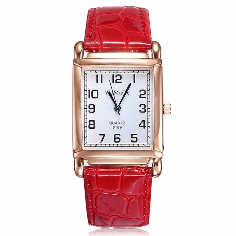 2025 nouvelles montres pour femmes carré or Rose montres de mode en cuir