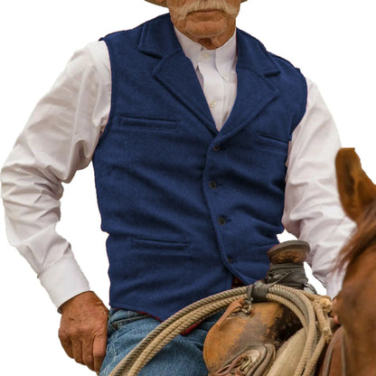 Gilet Steampunk de Style Cowboy Occidental pour Hommes, Glaçure Trempée, Rétro, Mariage