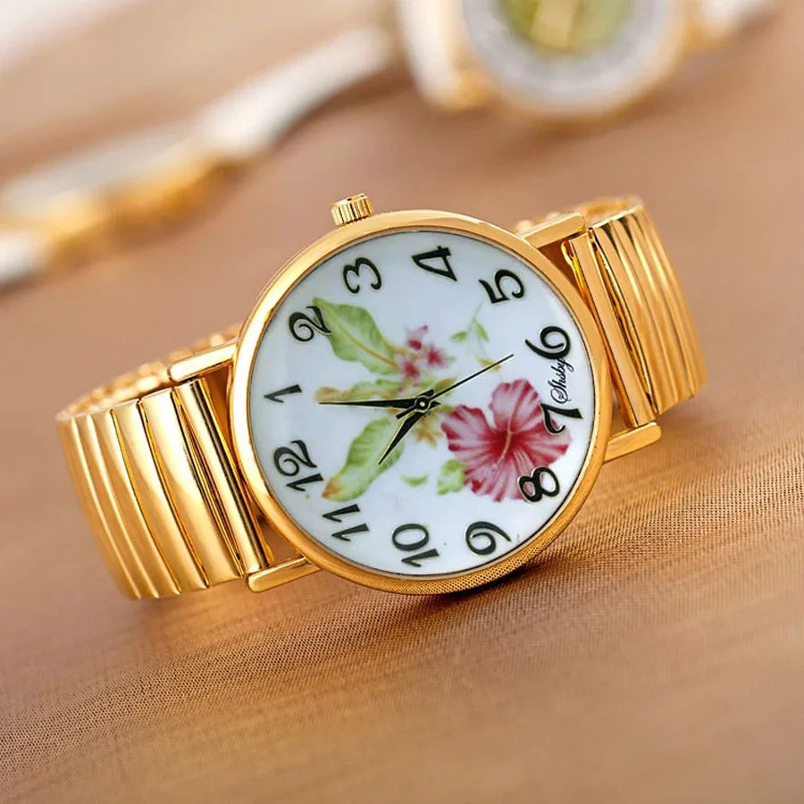 Shsby-Montre-bracelet à quartz en acier inoxydable pour femme,